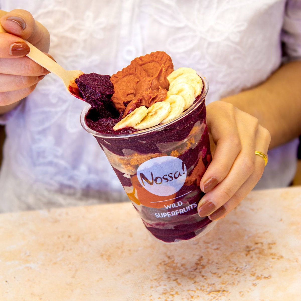 Sorbete de açaí y guaraná