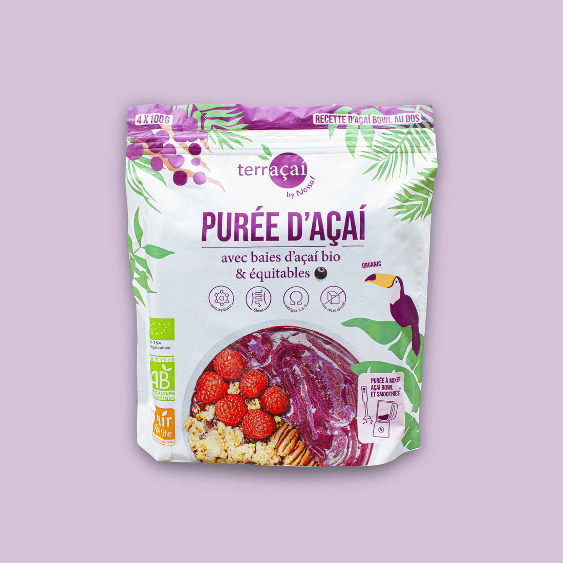 Puré de açaí ecológico y de comercio justo