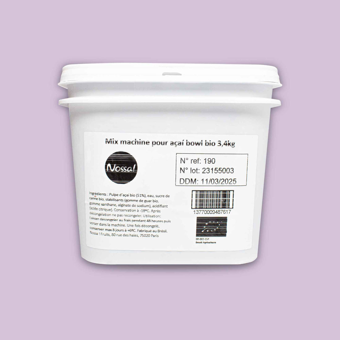 Mezcla ecológica para máquina de açaí bowl