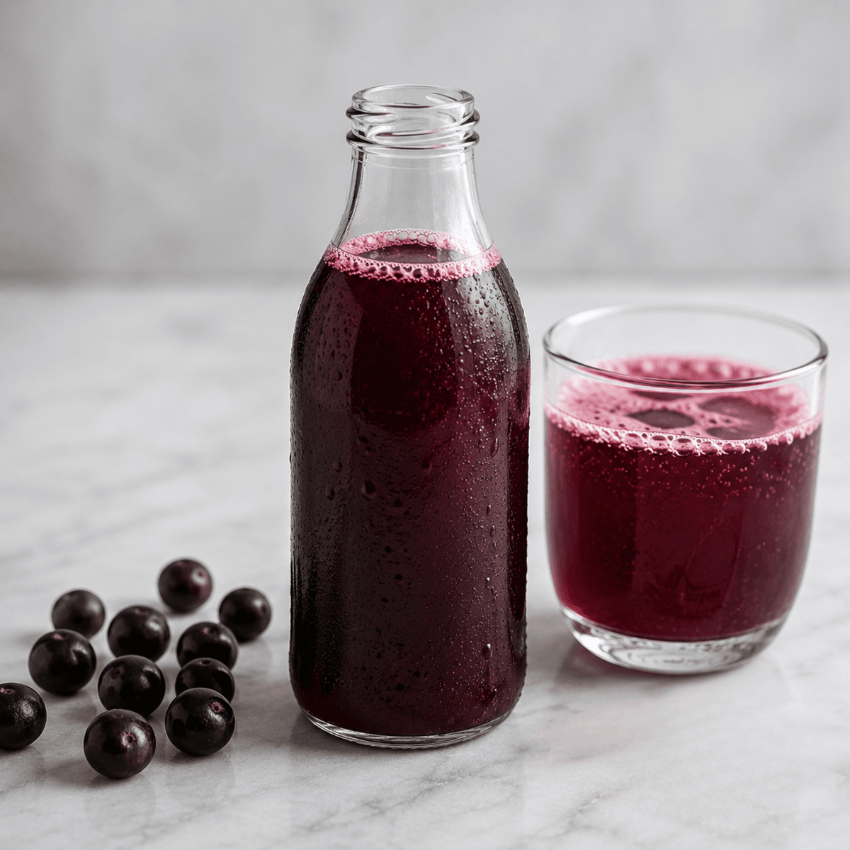 Zumo de açaí ecológico clarificado