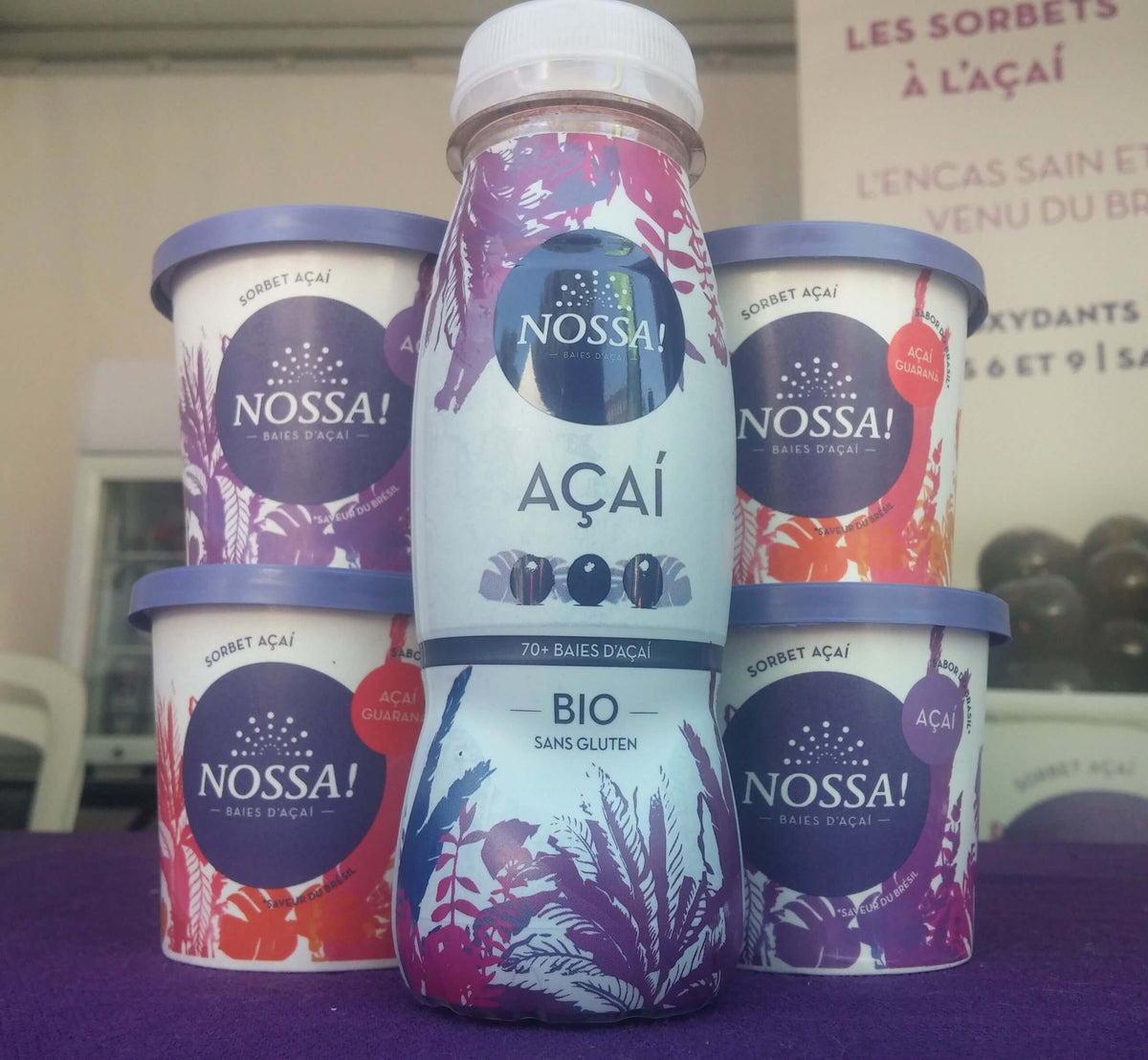 <p><strong>Lanzamiento de las primeras recetas</strong></p><p>Nossa! comienza su aventura con el lanzamiento de sus tres primeros sorbetes de açaí, con recetas saludables que ofrecen a los consumidores una experiencia helada y naturalmente revitalizante.</p>